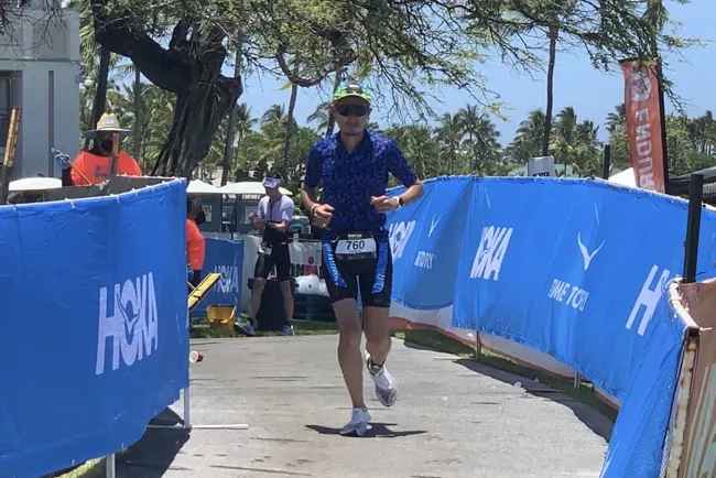 A moment from my first triathlon.