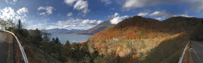 A panorama of the autumn landscape.