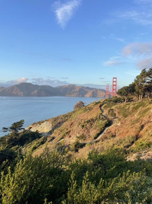 Following the coast beyond the Golden Gate.