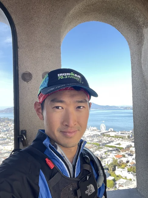 A pause at Coit Tower.